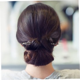 Healvian 4pcs Resin Hair Sticks Simple Elegant Hairpins for Women for Updos and Casual Styles Light Tortoise