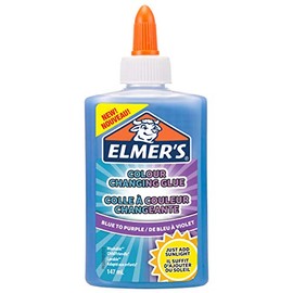Elmer's Colour Changing PVA Glue | Blue to Purple | 147 ml | Washable and Kid Friendly | Great for Making Slime and Crafting | 1 Count