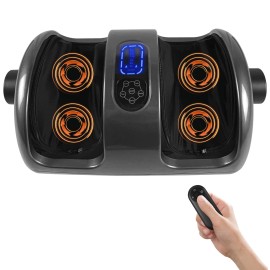 Compact Foot Massager with Heat - Improves Blood Circulation, Remote Control