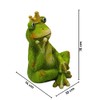 XL Frog Kings, Pond, Frog Garden, Frog Figurines Outdoor, Decorative