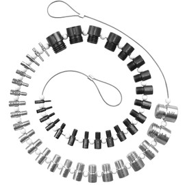 Nut & Bolt Thread Checker 44 Male/Female Gauges (23 Inch & 21 Metric) Nut and Bolt Thread Size Checker Thread Identifier Gauges