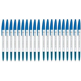 COMBETIC Reynolds 045 Fine Carbure Ball Point Blue Pen 0.45mm (Pack of 20 Pens) - Blue Pen