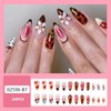 Medium Press on Nails Almond Leopard Print Fake Nails with