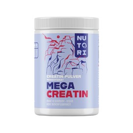NUTORI - Creatine Monohydrate Powder for Physical Performance Enhancement - High Dose 500 g - 3.4 g Creatine Monohydrate per Daily Dose, of which 3.0 g Creatine - Vegan & Laboratory Tested - Made in