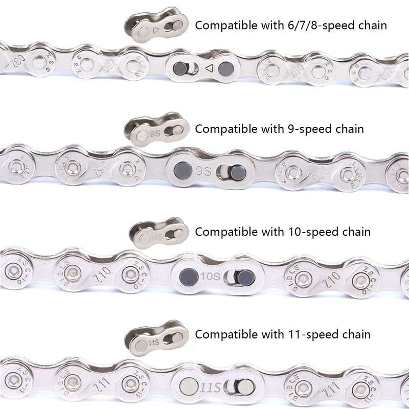 YUTOU 8 Pairs Bicycle Chain Fastener Reusable Bicycle Chain Link