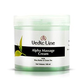Vedicline Alpha Massage Cream, Reduce Early Signs of Ageing, Acne & Spots with Shea Butter, Green Tea for Radiant Skin,100ml