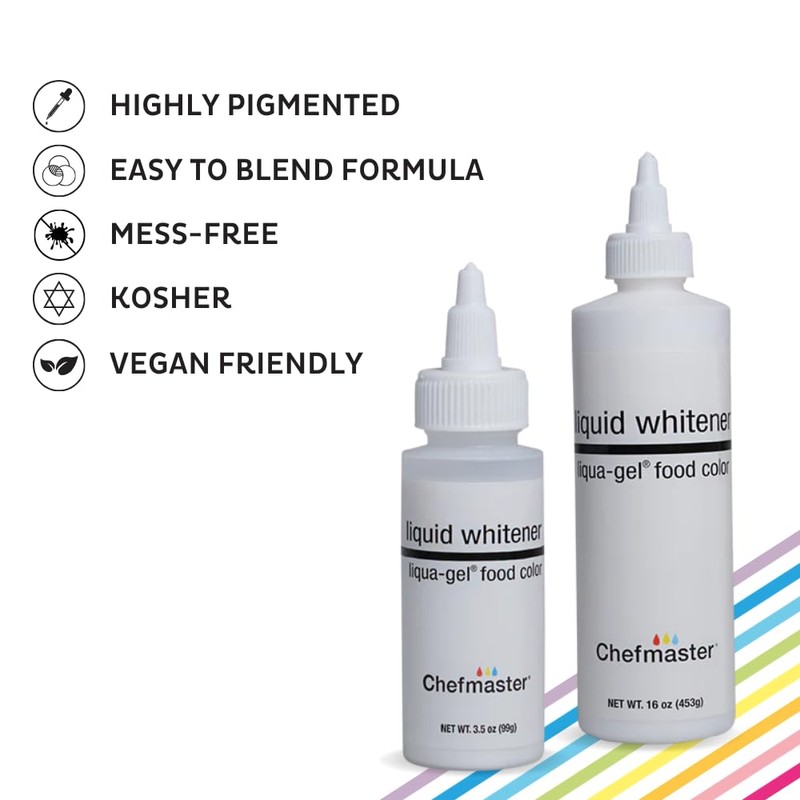 Liquid Whitener Liqua-Gel Food Coloring | Brighter Whites & Pastels