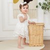 Newborn Baby Girl Romper Dress Flower Embroidered Puff Sleeve Tulle