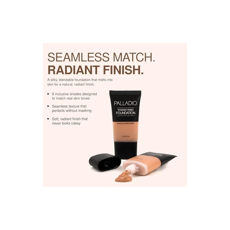Palladio Base Líquida Skin Foundation Powder Finish Golden Beige 0.91