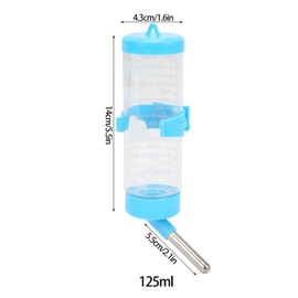 Hamster Water Dispenser Bottle, Stainless Steel Ball, No Drip, Hanging, Automatic Feeding, Suitable for Hamsters, Rabbits, Guinea Pigs (Pssoppq9v7db6o4g-15)