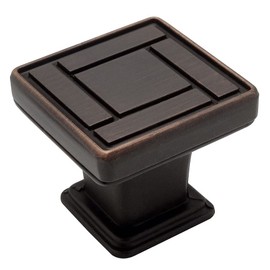 Cosmas 5 Pack 7155ORB Oil Rubbed Bronze Square Cabinet Hardware Knob - 1-1/8 Inch Square