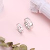 DAOCHONG Pair of Rings Set 925 Sterling Silver Matching Heart