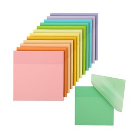 Mr. Pen- Transparent Sticky Notes, 3”x3”, 12 Pads, 600 Sheets, Macron Pastel, Bible Journaling Sticky Notes, See Through Sticky Notes, Translucent Sticky Notes, Stocky Notes for Bible Journaling