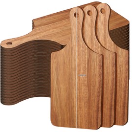 Zubebe 24 Pcs Cutting Board Bulk 11 x 5 Inch Wood Chopping Board Blank Small Laser Engraving Serving Board Mini Charcuterie Boards for Wedding Christmas Housewarming Gift(Brown)