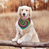 Green Rainbow Yellow Blue Rose Red Tie Dye Dog Bandana