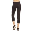 Sofra Leggings - Ladies Polyester Capri Leggings (Black)
