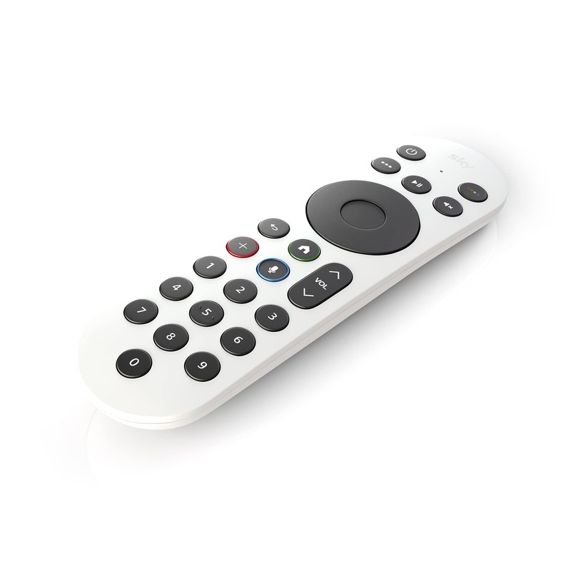 Sky Glass and Sky Stream TV Remote - Ceramic White
