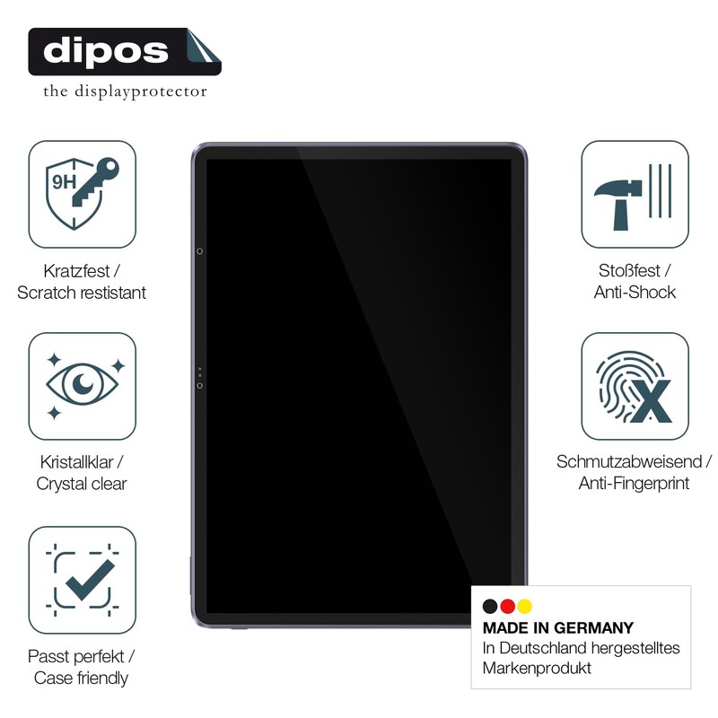dipos I 2x Screen Protector 9H Clear Compatible with XP-Pen