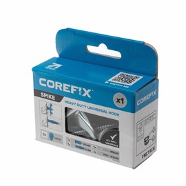 Corefix Spike, Heavy Duty Wall Hook Anchor Kit for Mirrors, Pictures and Canvas' Up to 110lbs in Drywall or Up to 132lbs in Masonry Walls. Easy to Install (Silver Finish)