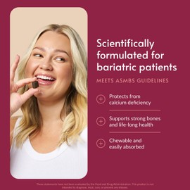 Bariatric Advantage Calcium Citrate Chewy Bites 500 mg - Highly Absorbable & Digestible - Vitamin D3 - Easily Chewable Calcium Supplement - Chocolate Flavor - 90 Count
