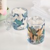 ALAZA Bathroom Canister Set of 2, Beach Coastal Turtles Plastic