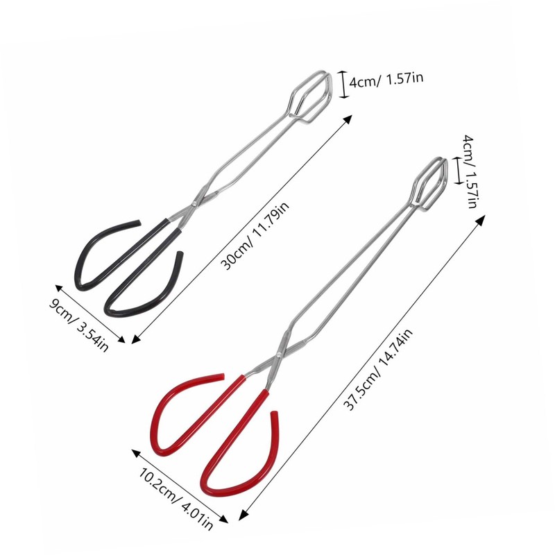 BIUDECO 2Pcs Long Handle Outdoor Tongs Heavy Duty Firewood Scissor
