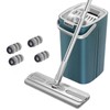 Flat Floor Mop and Bucket Set Microfiber Squeeze Magic Scalable