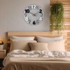 Stellarize Wanduhr Groß Ohne Tickgeräusche Modern Holz 3D Küchenuhr für