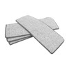 FOMIYES 12x33cm Microfiber Mop Pads Replacement Set 4pcs Grey Flat