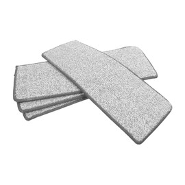FOMIYES 12x33cm Microfiber Mop Pads Replacement Set 4pcs Grey Flat Mop Refill for Universal Wet Dry Floor Cleaning