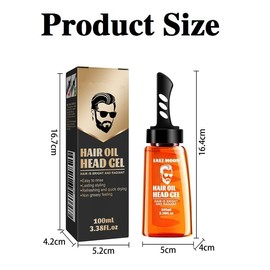Haarstyling Gel mit Kamm für Männer,Haargel mit Kamm,Haarstyling Gel für Männer,Haarwachs zum Modellieren der Haare und Natürliches Stylen der Haare,Langanhaltendes,100ml,2pc