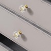 Guank 24-Pack 1-1/4-Inch White Cabinet Glass Crystal knobs Brass Drawer