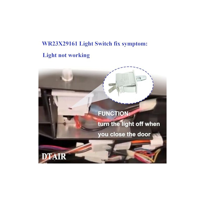 DTAIR WR23X29161 Refrigerator Door Light Switch Replacement for GE Refrigerator