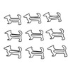 100pcs Dog Shape Paper Clips Creatively Cute Plated Metal Bookmark