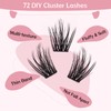 Lash Clusters, PRO,72 Pcs Individual Cluster Lashes 3D Effect DIY