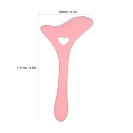 Eyeliner Stencil Wing Tips, Silicona Eyebrow Pencil Stencil con Skin Cream Spoon At The Tail, Reutilizable Eyeshadow Applicator Aid, Multifuncional Eye Makeup Tool(Rosa)