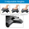 Under Desk Footrest Adjustable Height Comfy Foot Rest with 30