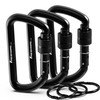 3 inch Locking Carabiner Clips-Screw-gate Lock Carabiner, Heavy Duty Keychain