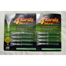 4 Yards More Golf Tees 4" - Green - 2 Packs of 4 - (11926)