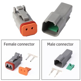 JYCONNECTS Car Connector Set, German Plug 2 3 4 6 8 12 Pin Waterproof DT Plug for Motorcycle and Boat