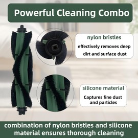 Q011 Roller Brush Compatible with iRobot Roomba Combo Essential Series Y0110 Y0140 Y01420 Q0120 Q0520 Q011 Robot Multi-Surface Brushes, Vacuum Cleaner Vac Parts (1)