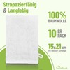 NatureMark 10 Bath Gloves, White, Pack of 10-15 x 21