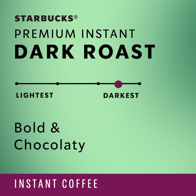 Starbucks Premium Instant Coffee, Dark Roast, 100% Arabica Beans, 3