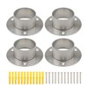 Pxyelec 4Pcs Stainless Steel Thicken Closet Rod Flange Holder for Inside Diameter 2 inch (51mm) Steel Pipe