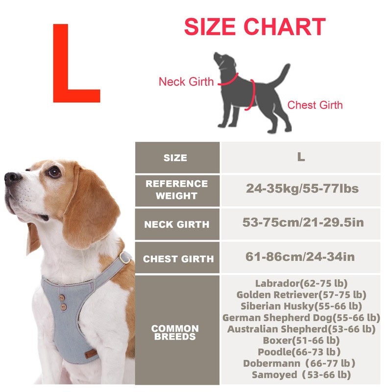 Dog Harness, No Pull Dogs Harness and Multi-Function Leash Set