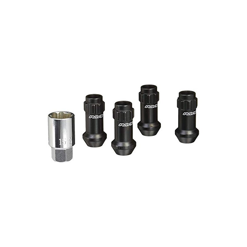 RAYS 17HEX Racing Lock Set M12 x 1.5 BK (Black)