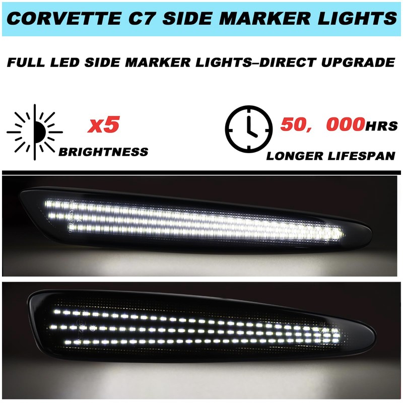 ULTRALTH Dynamic LED Side Marker Lights for 2005-2013 Chevy Corvette