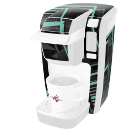 WraptorSkinz Decal Style Vinyl Skin compatible with Keurig K10 / K15 Mini Plus Coffee Makers Baja 0004 Seafoam Green (COFFEE MAKER NOT INCLUDED)