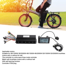 Motor Brushless Controller E Bike, 36V 48V 52V 40A LCD Display Panel Motor Brushless Controller Electric Brushless Controller Kit, S900 LCD Display for Repair Replacement