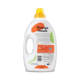 Orange House Liquid Laundry Detergent, Free and Clear, Natural Clean Laundry Detergent, Made of Orange Oil, Hypoallergenic Liquid Detergent No Harmful Chemical, 135.3 Fl Oz, HE & Standard Machine